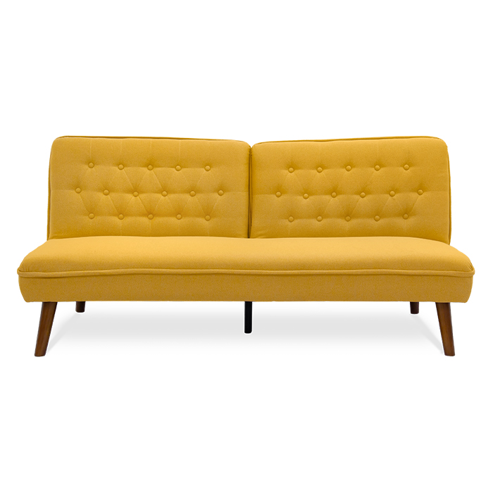 Futon Tela Amarillo Kevi | Sofá Cama y Futones | salas